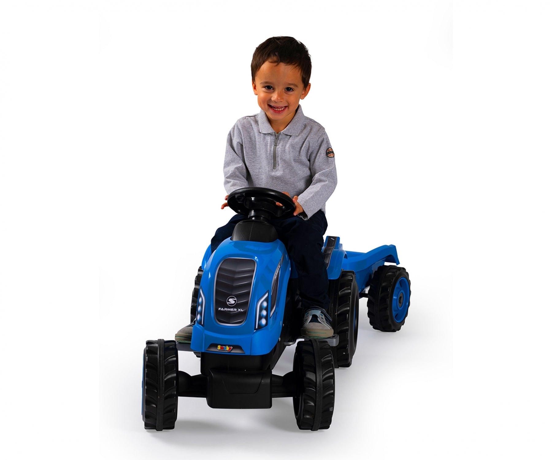 Tracteur Farmer XL Bleu + Remorque