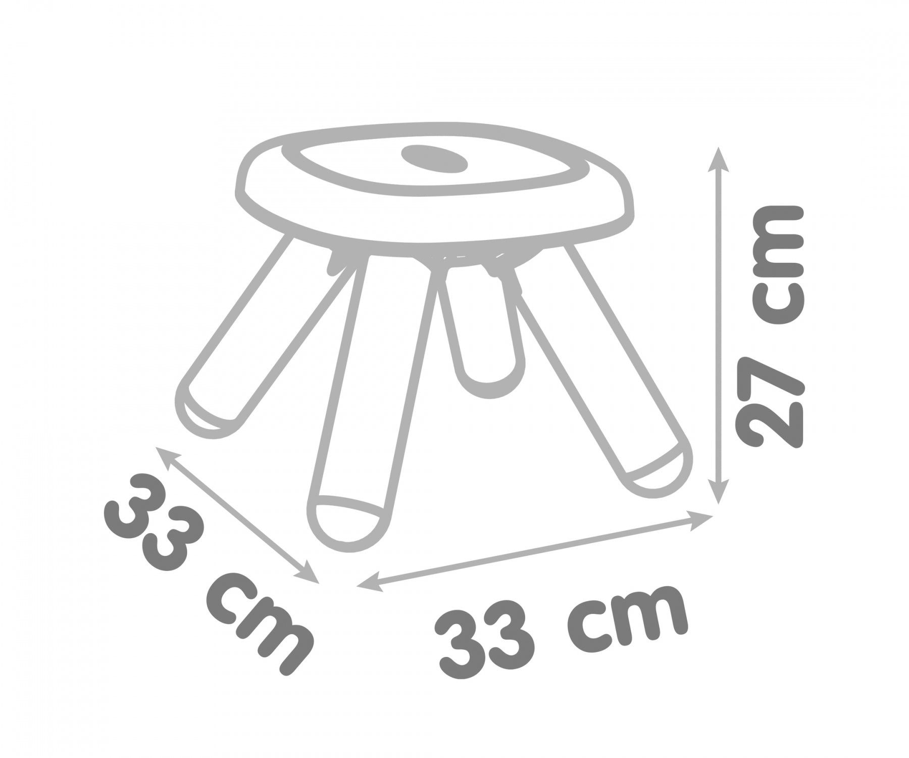 Kid Tabouret Gris