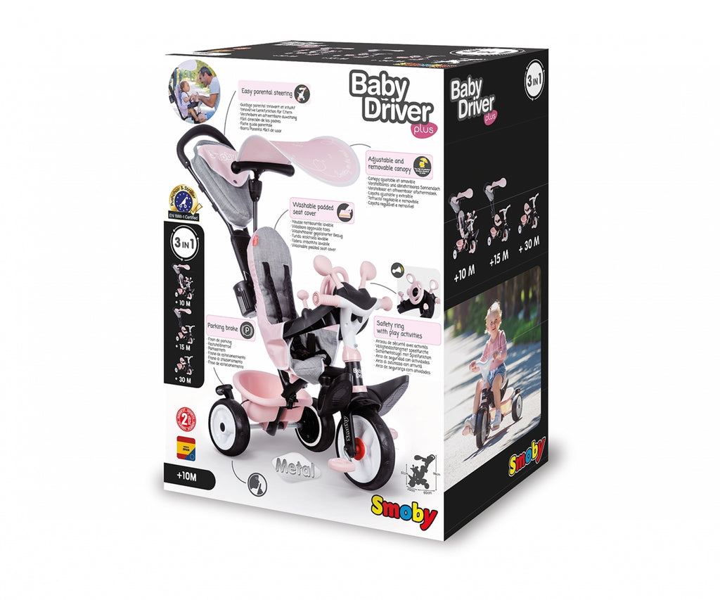 Tricycle Baby Driver Plus Rose