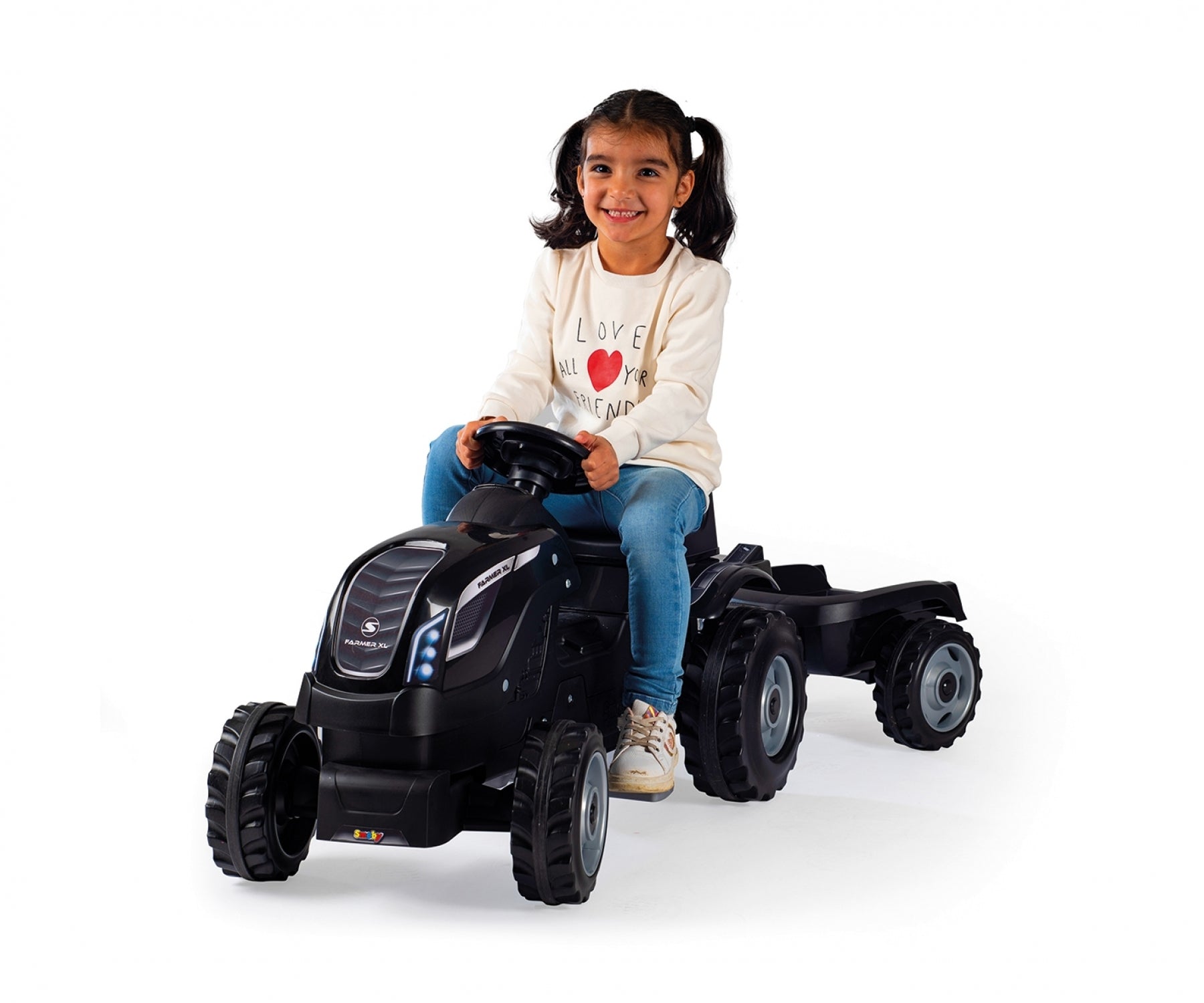 Tracteur Farmer XL Noir + Remorque