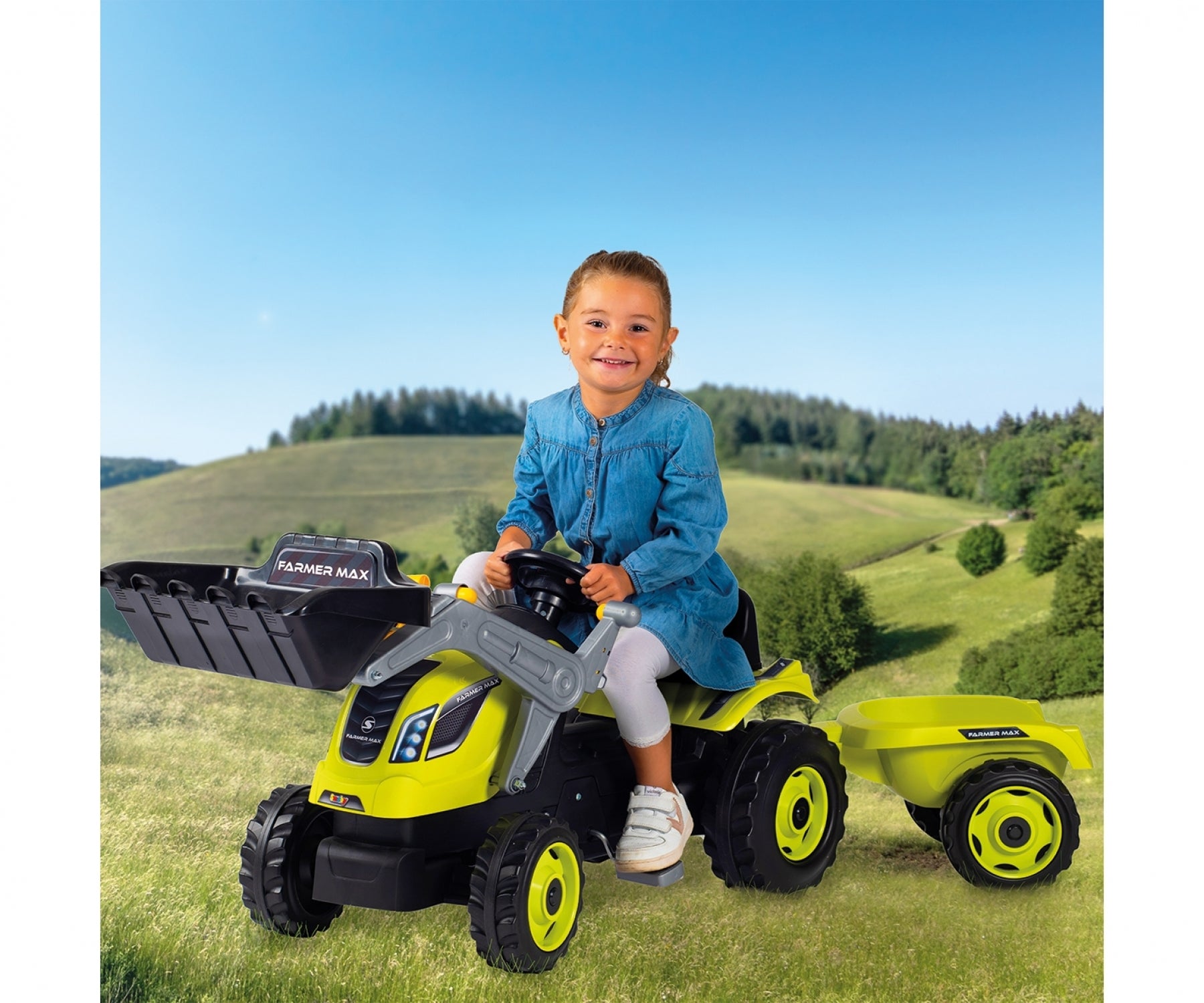 Tracteur Farmer Max + Remorque