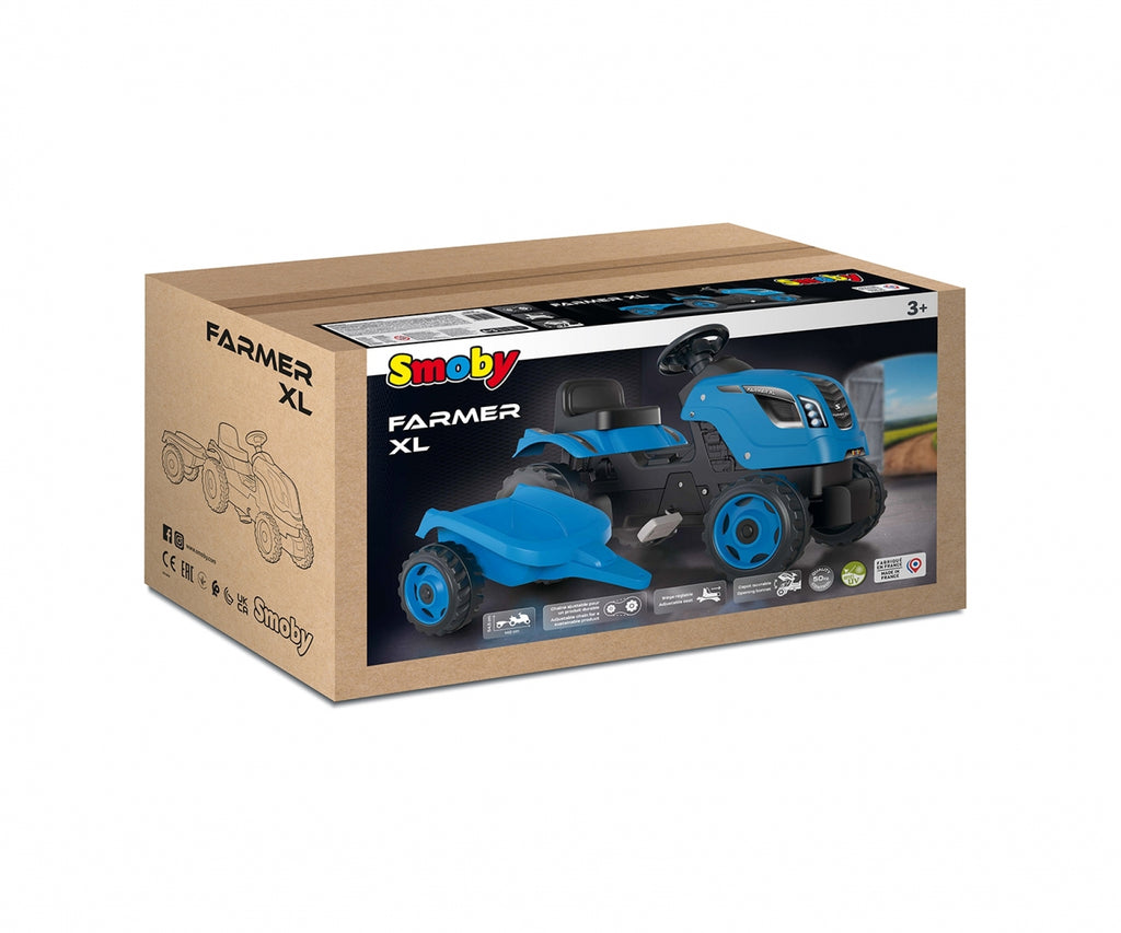 Tracteur Farmer XL Bleu + Remorque