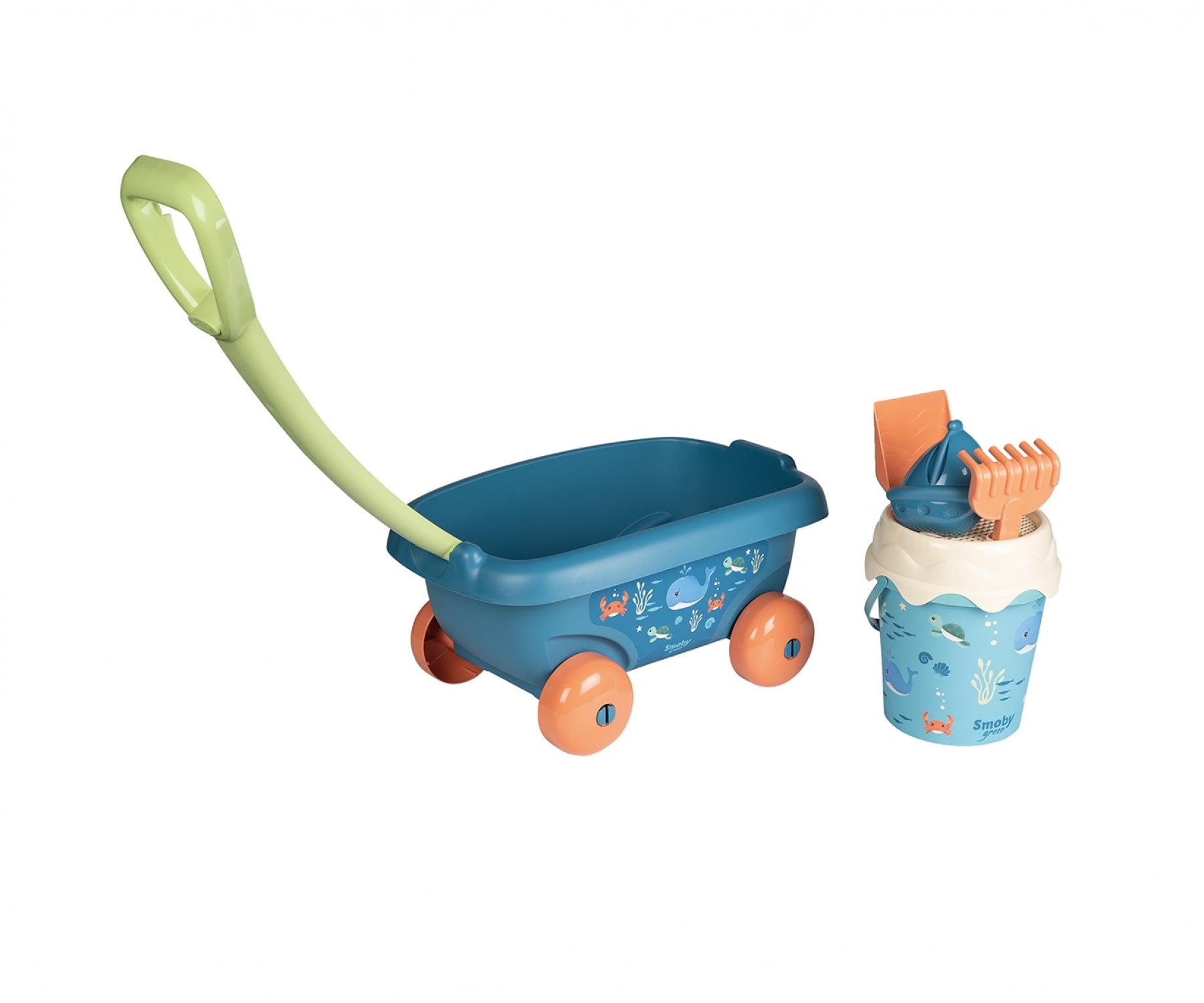 Smobo Green Chariot De Plage Garni