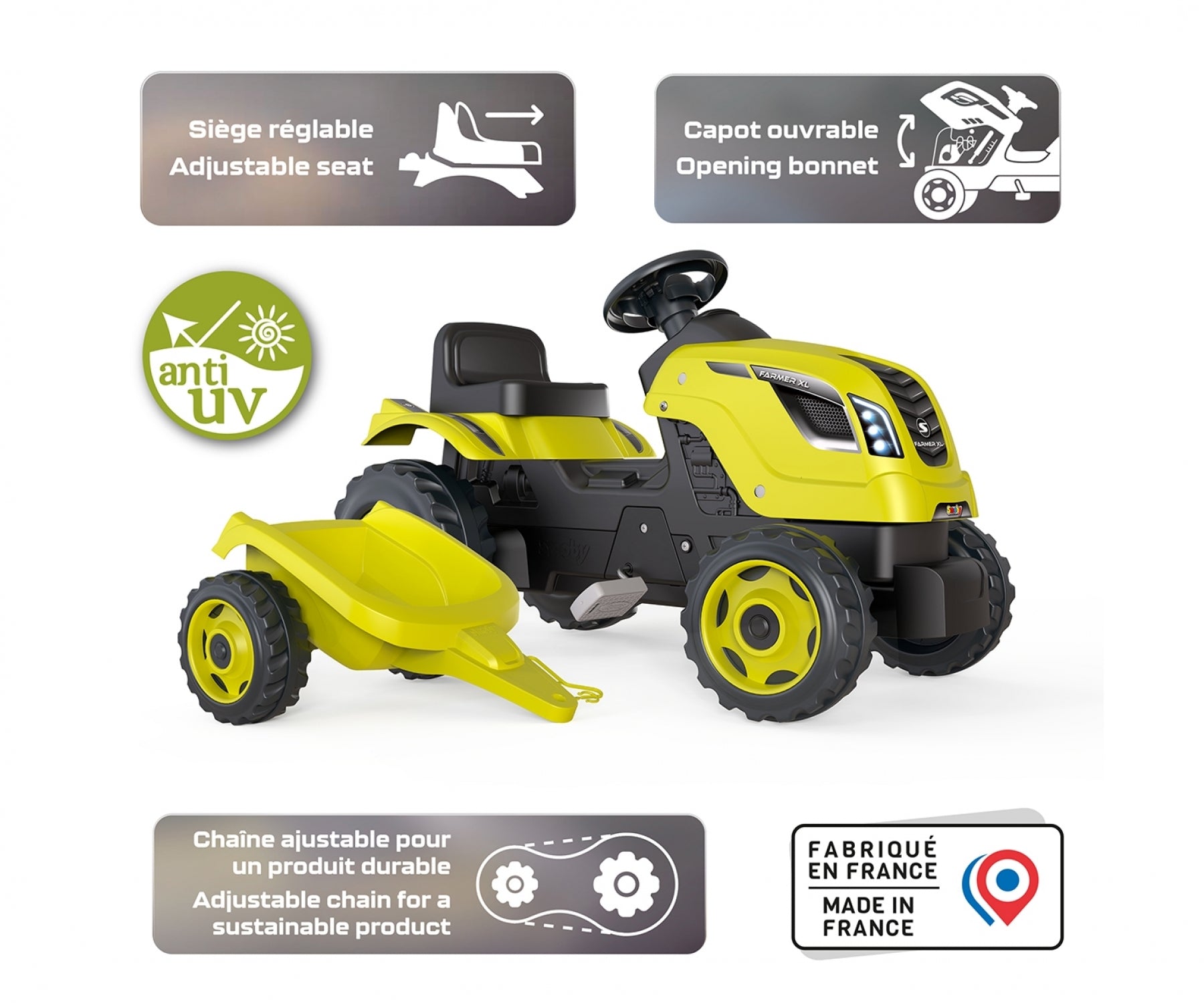 Tracteur Farmer XL + Remorque