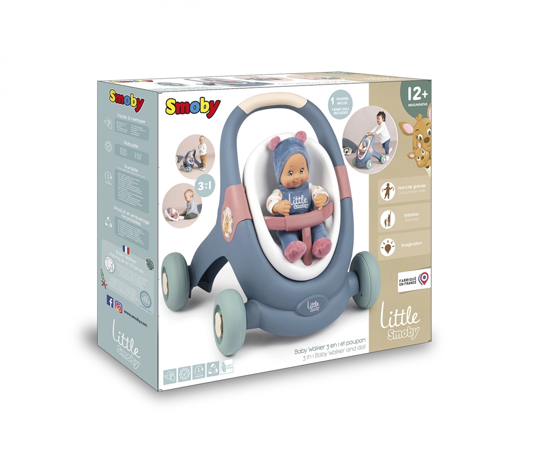 LS Baby Walker 3 en 1 + Poupon