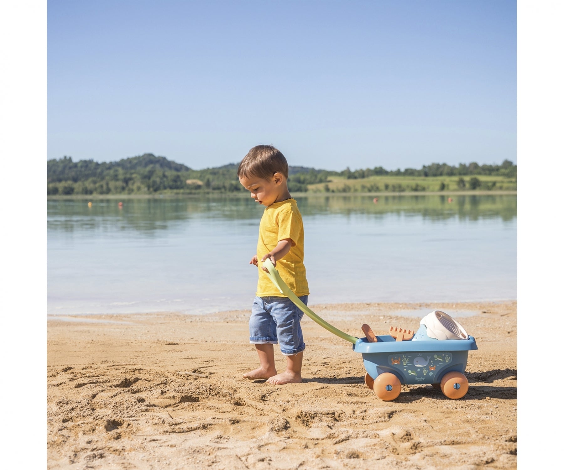 Smobo Green Chariot De Plage Garni